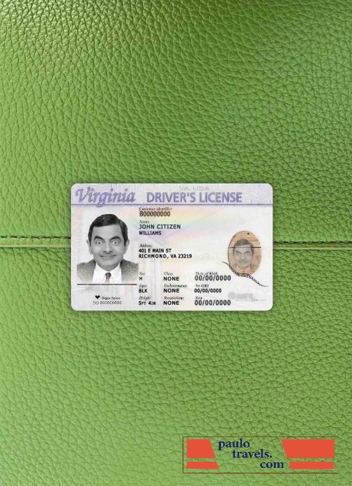 USA Virginia driving front photolook PSD template